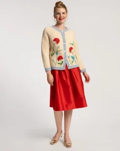 Frances Valentine Barbara Gathered Midi Skirt><noscript><img width=