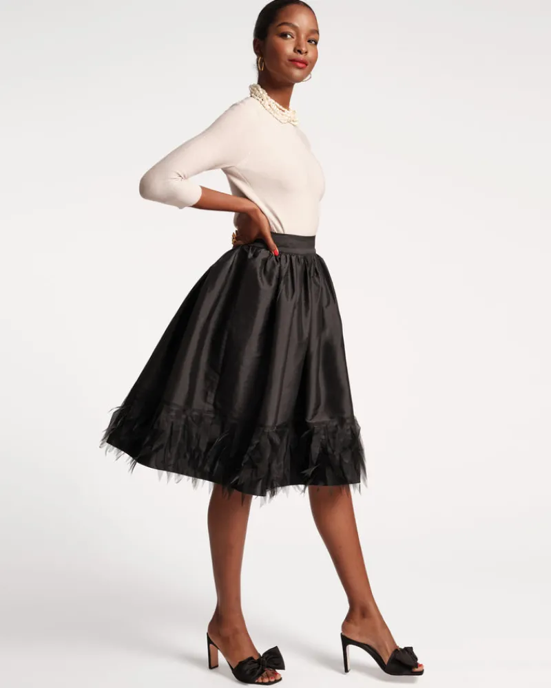 Frances Valentine Barbara Midi Feather Skirt> Skirts & Shorts