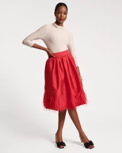 Frances Valentine Barbara Midi Feather Skirt> Skirts & Shorts