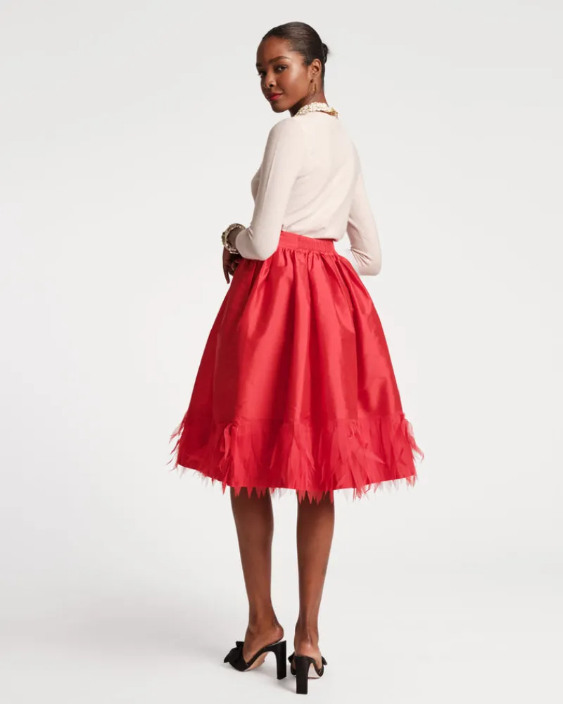 Frances Valentine Barbara Midi Feather Skirt> Skirts & Shorts