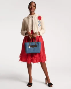 Frances Valentine Barbara Midi Feather Skirt><noscript><img width=