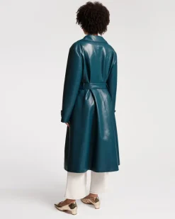 Frances Valentine Chelsea Faux Leather Trench Coat><noscript><img width=