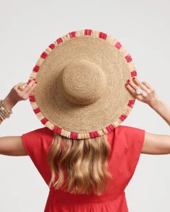 Frances Valentine Crushable Raffia Crochet Sun Hat> Hats & Scarves