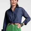 Frances Valentine Ellie Crop Button Down> Tops