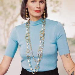 Frances Valentine Gold Link Chain Necklace><noscript><img width=