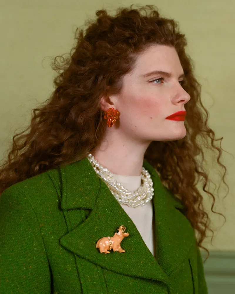 Frances Valentine Hippo Brooch> Jewelry