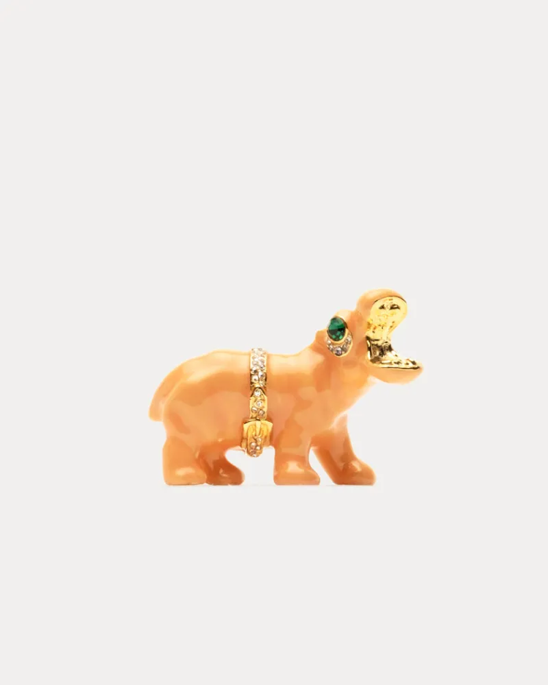 Frances Valentine Hippo Brooch> Jewelry