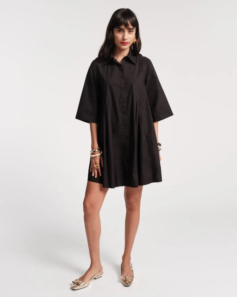 Frances Valentine Isla Pleated Mini Shirtdress> Dresses