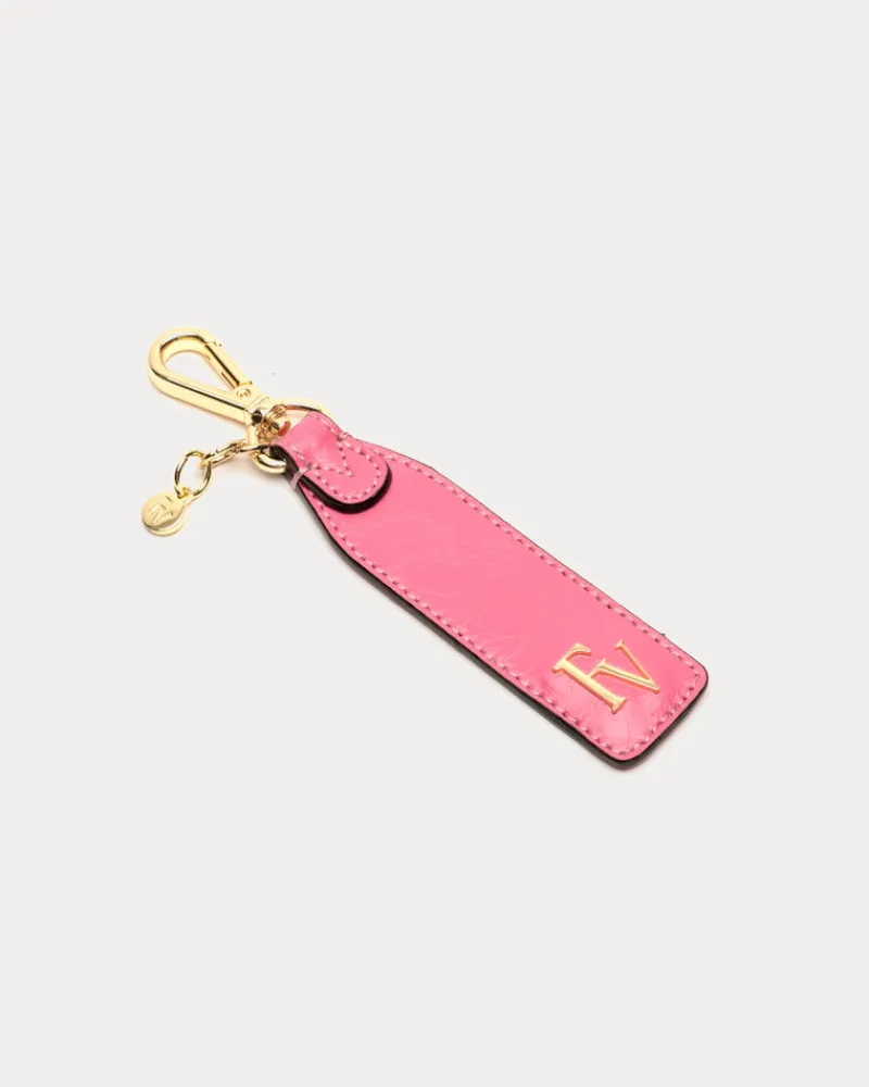 Frances Valentine Logo Keychain> Small Leather Goods | Small Leather Goods