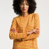 Frances Valentine Long Sleeve Striped Tee Shirt> Tops