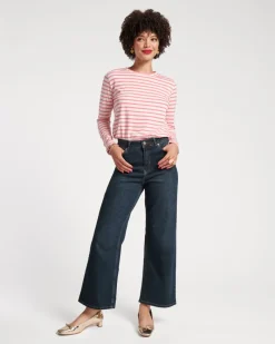 Frances Valentine Long Sleeve Striped Tee Shirt> Tops