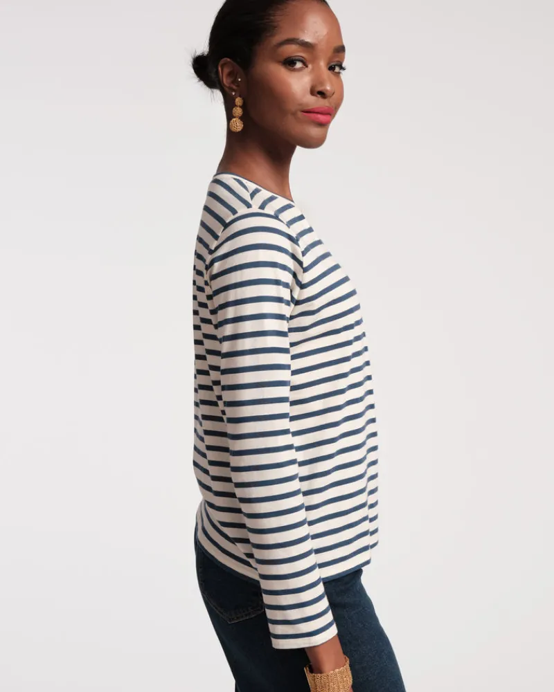 Frances Valentine Long Sleeve Striped Tee Shirt> Tops
