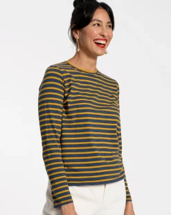 Frances Valentine Long Sleeve Striped Tee Shirt> Tops