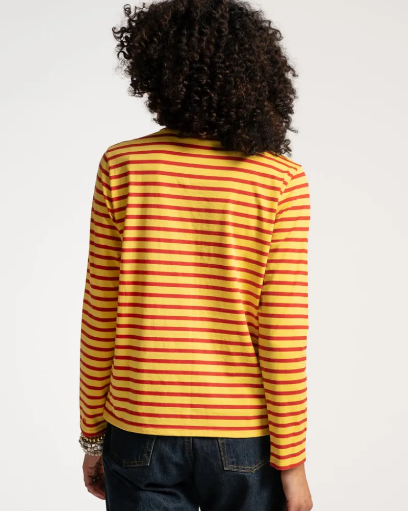 Frances Valentine Long Sleeve Striped Tee Shirt> Tops