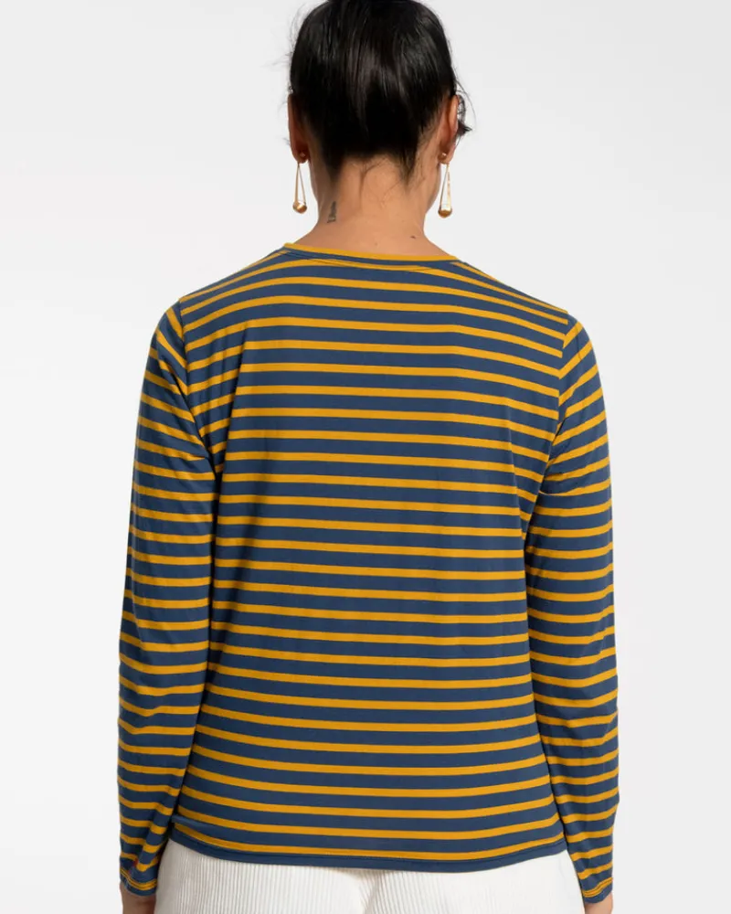 Frances Valentine Long Sleeve Striped Tee Shirt> Tops