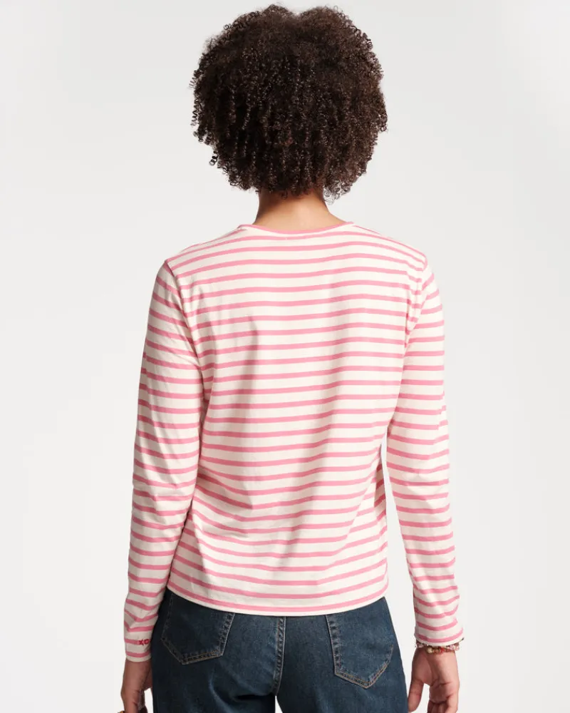 Frances Valentine Long Sleeve Striped Tee Shirt> Tops