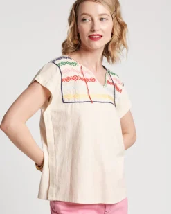 Frances Valentine Lorna Embroidered Top> Tops