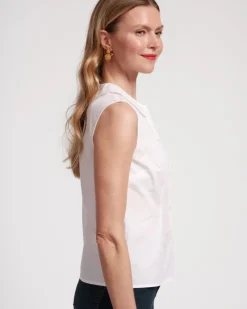 Frances Valentine Louise Collar Cotton Shell><noscript><img width=