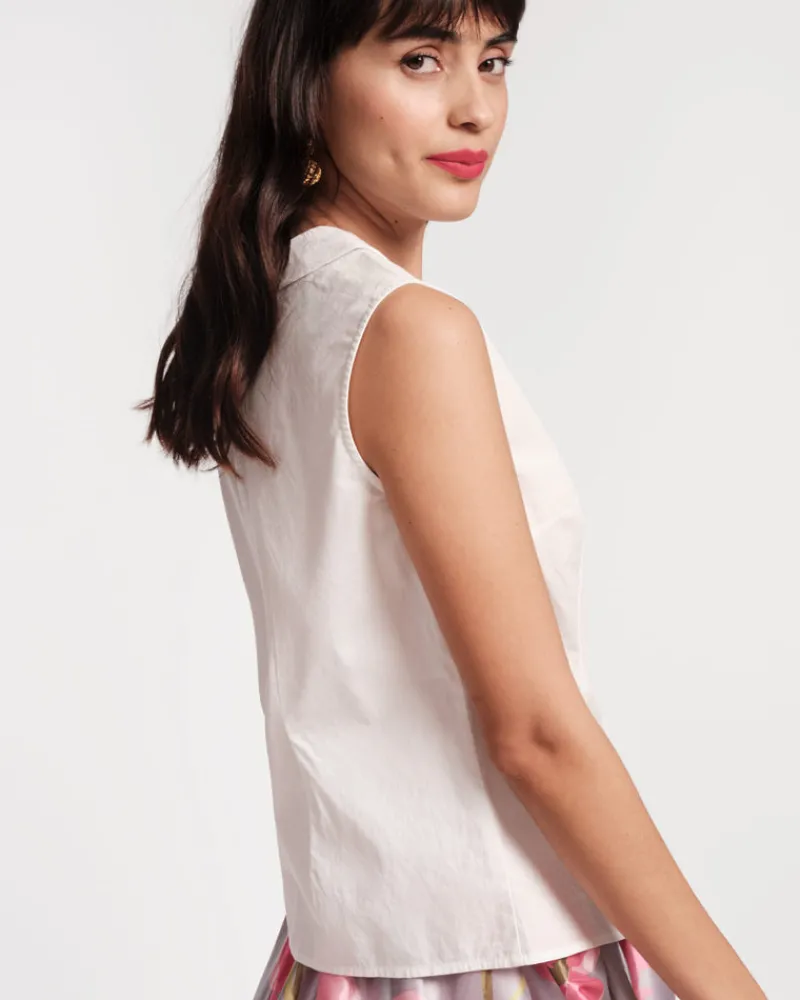 Frances Valentine Louise Floral Collar Top> Tops