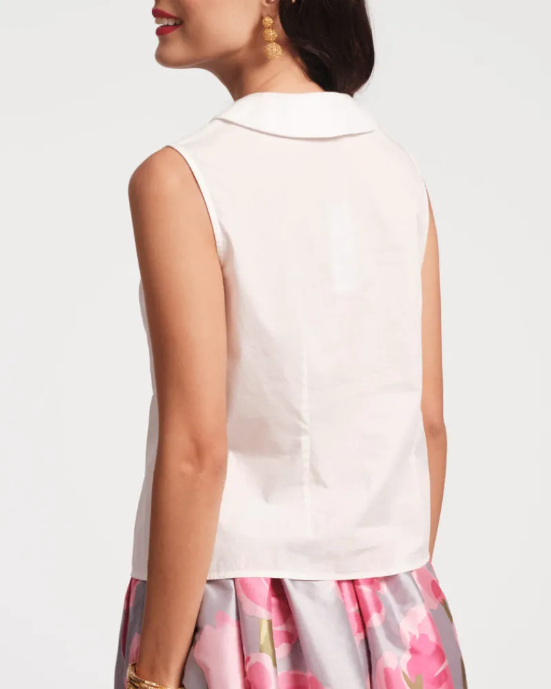 Frances Valentine Louise Floral Collar Top> Tops