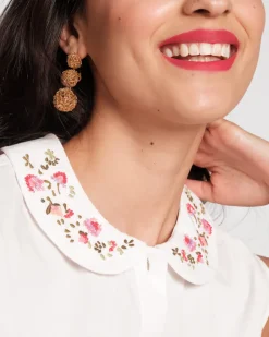 Frances Valentine Louise Floral Collar Top><noscript><img width=