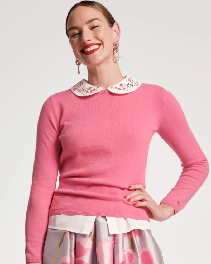 Frances Valentine Louise Floral Collar Top> Tops