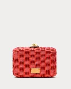 Frances Valentine Paige Wicker Clutch> Evening Bags