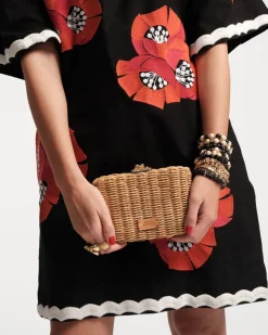 Frances Valentine Paige Wicker Clutch> Evening Bags | Basket Bags