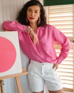 Frances Valentine Perfect Button Down Linen> Tops