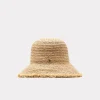Frances Valentine Raffia Frayed Edge Bucket Hat> Hats & Scarves