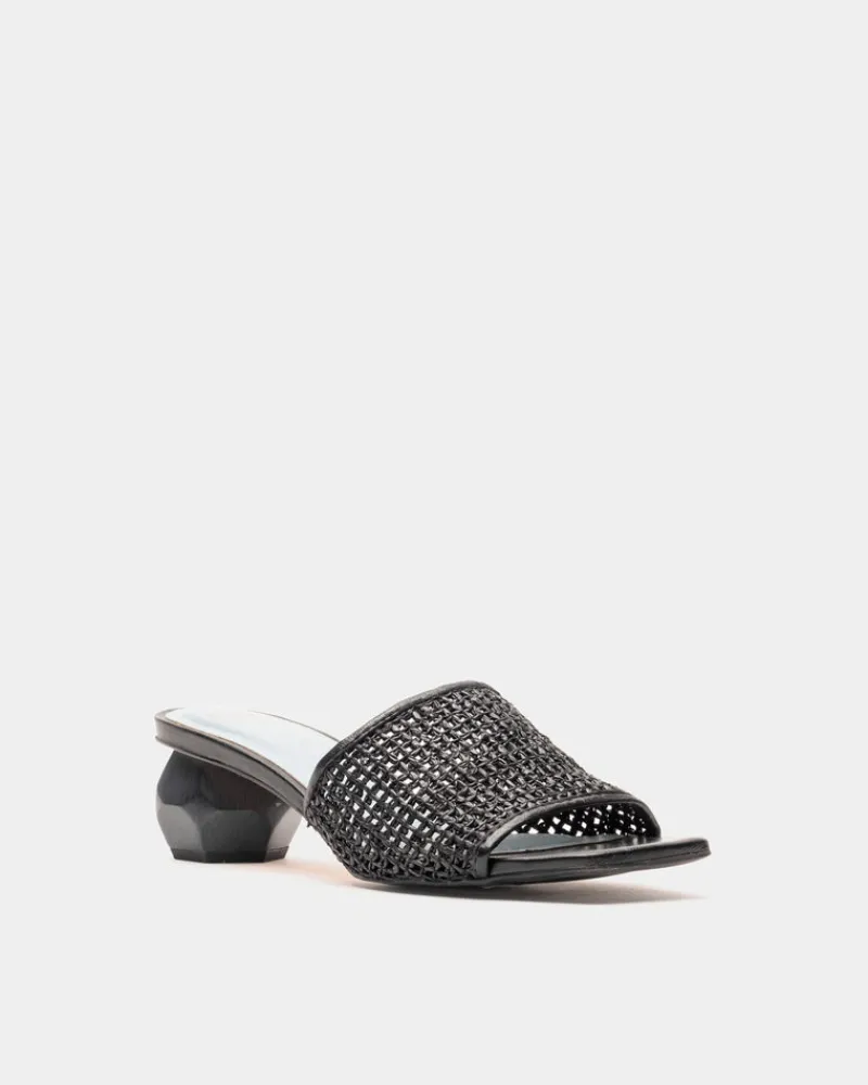 Frances Valentine Raffia Mesh Slide> Heels | Sandals