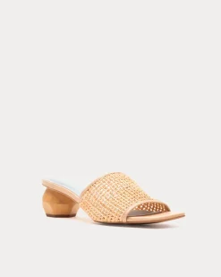 Frances Valentine Raffia Mesh Slide> Heels | Sandals