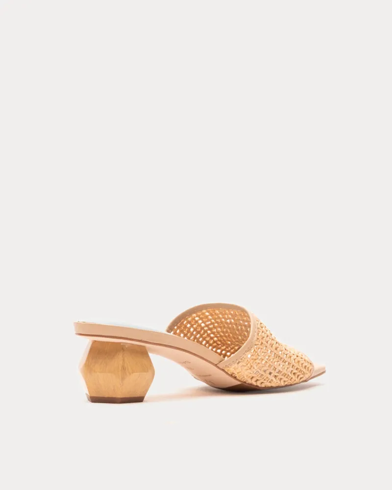 Frances Valentine Raffia Mesh Slide> Heels | Sandals