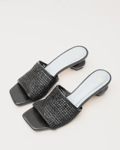 Frances Valentine Raffia Mesh Slide><noscript><img width=