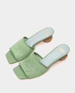 Frances Valentine Raffia Mesh Slide><noscript><img width=
