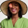 Frances Valentine Rollable Raffia Visor> Hats & Scarves