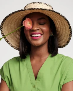 Frances Valentine Rollable Raffia Visor><noscript><img width=