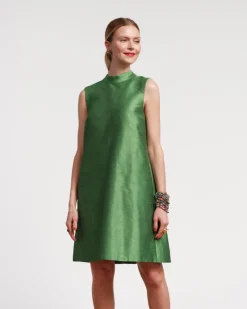 Frances Valentine Sleeveless Diplomat Mini Dress Green> Dresses