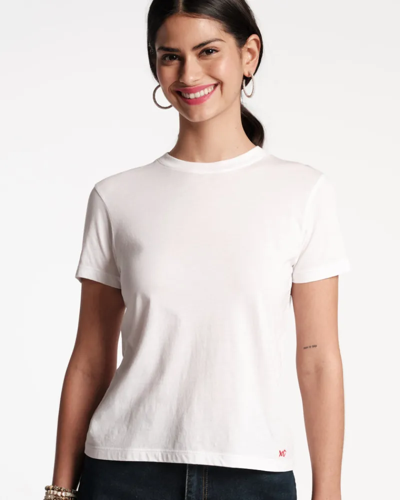 Frances Valentine Super Pima Crewneck Tee Shirt> Tops