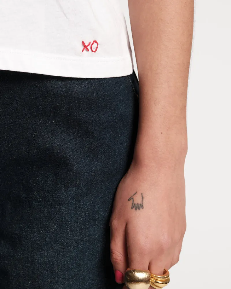 Frances Valentine Super Pima Crewneck Tee Shirt> Tops