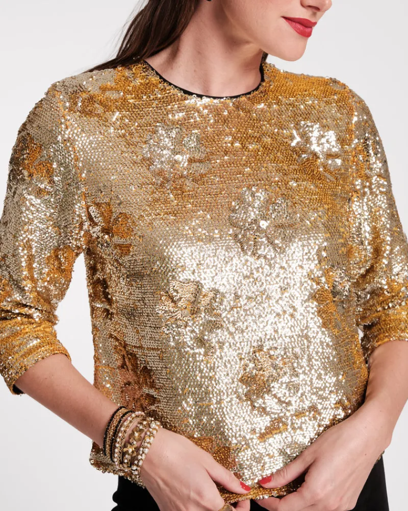 Frances Valentine Taylor Sequin Top> Tops