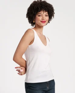 Frances Valentine V Neck Pima Tank> Tops