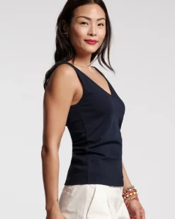 Frances Valentine V Neck Pima Tank><noscript><img width=