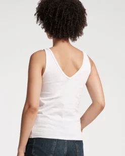 Frances Valentine V Neck Pima Tank><noscript><img data-lazyloaded=