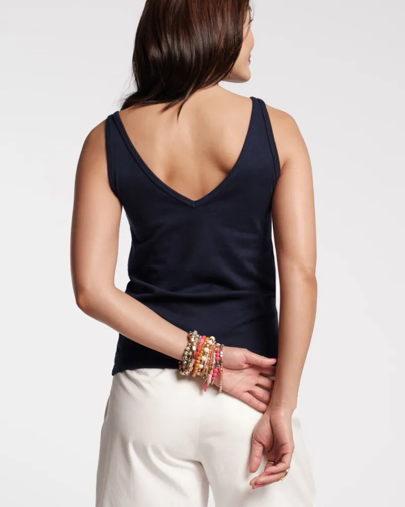 Frances Valentine V Neck Pima Tank> Tops