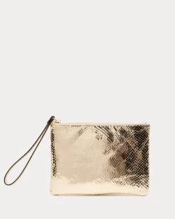 Frances Valentine Wristlet Snake Embossed Leather> Evening Bags